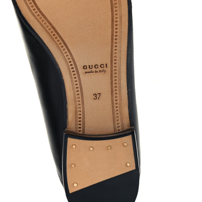Gucci Lambskin Womens Brixton Horsebit Loafers 37 Black 8 of 11