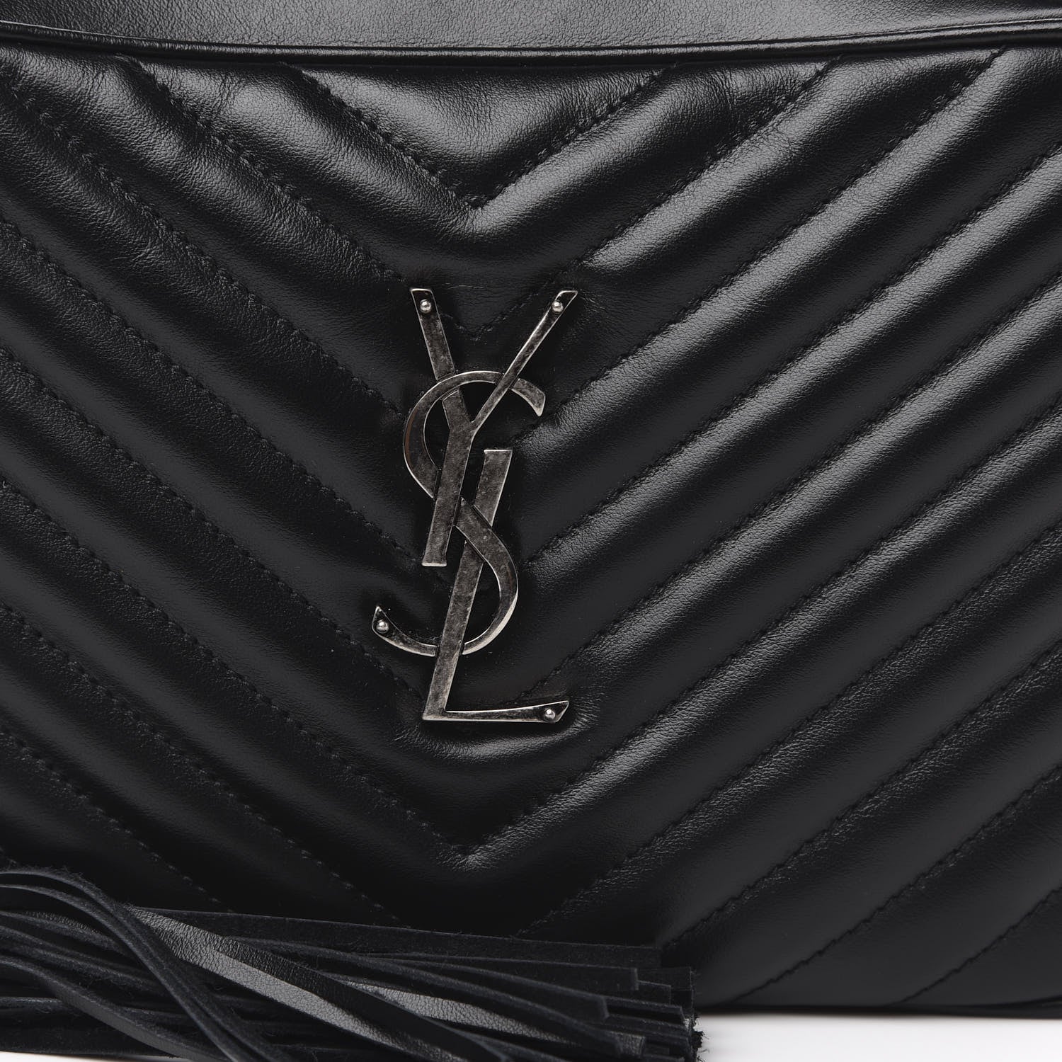 Saint Laurent Calfskin Matelasse Monogram Lou Camera Bag Black 9 of 9