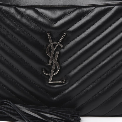 Saint Laurent Calfskin Matelasse Monogram Lou Camera Bag Black 9 of 9