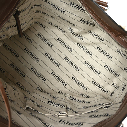 Balenciaga X GUCCI GG Monogram Azalea Calfskin Neo Classic Silver Hardware Medium City Beige Ebony Brown Sugar 5 of 8