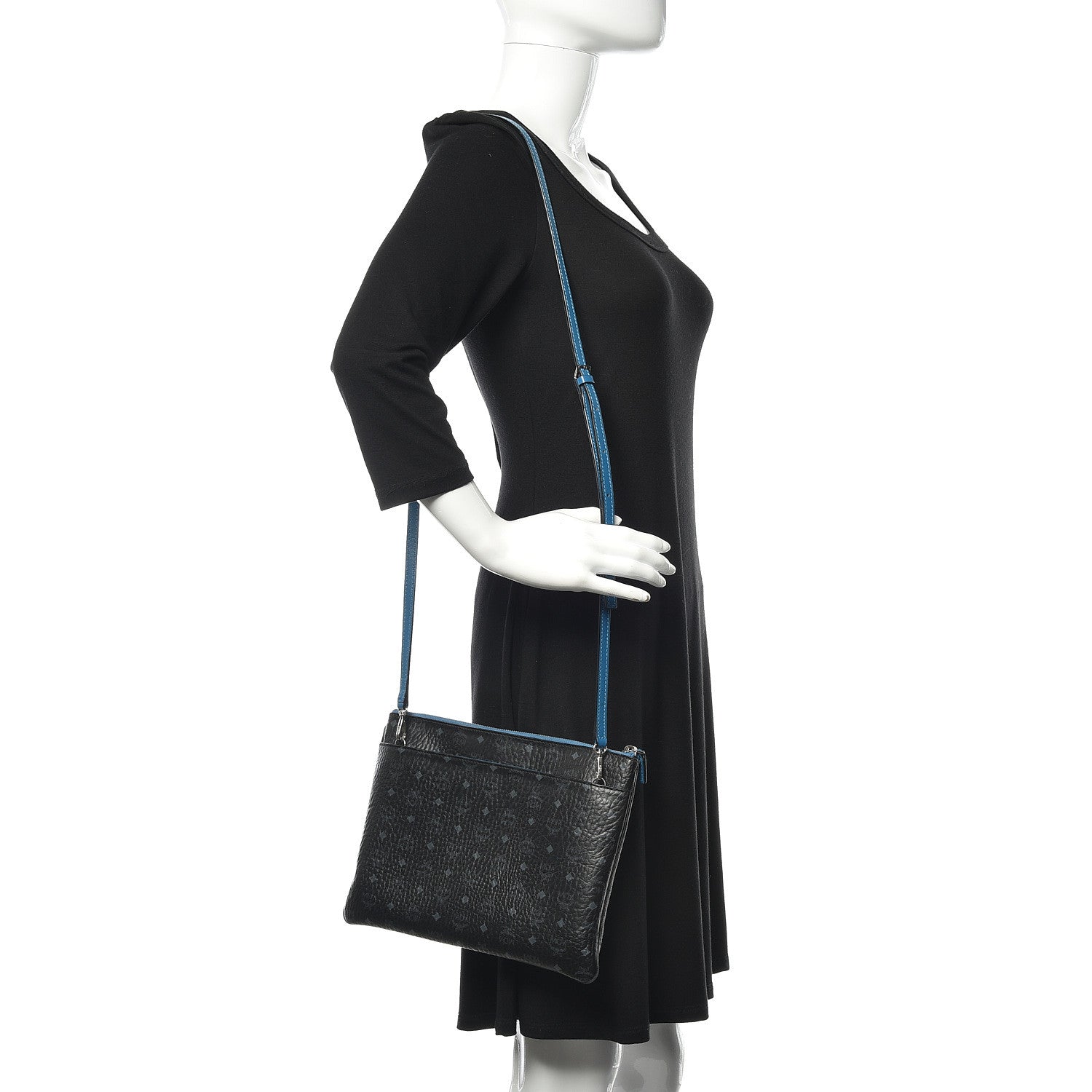 MCM Visetos Crossbody Pouch Black 2 of 16