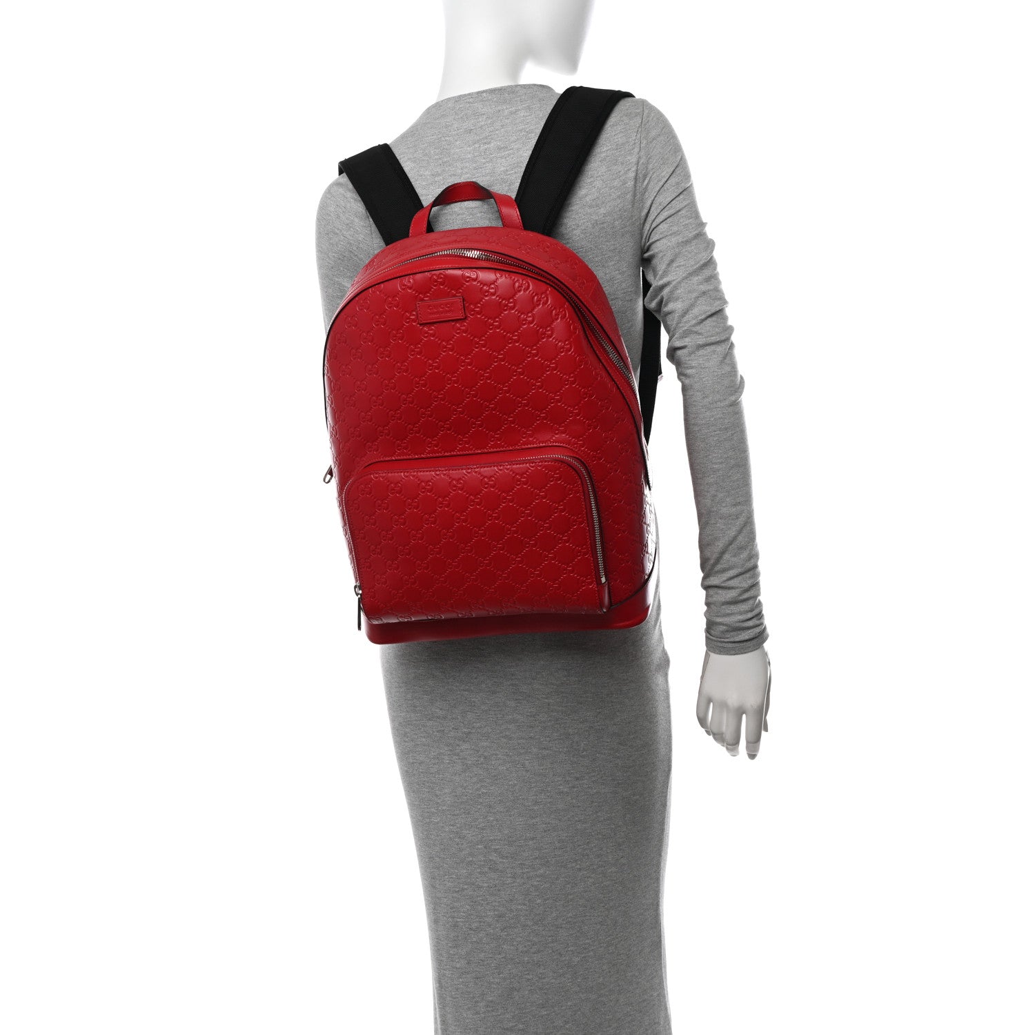 Gucci Guccissima Signature Day Backpack Hibiscus Red 2 of 10
