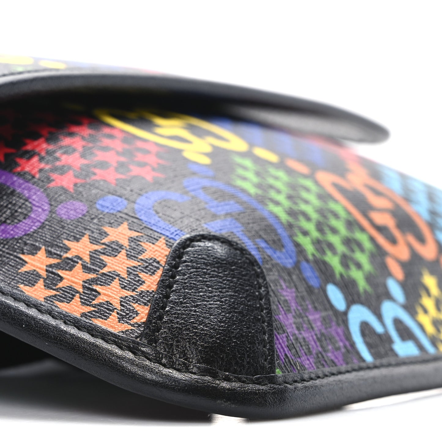 GG Supreme Monogram Psychedelic Slim Belt Bag Black