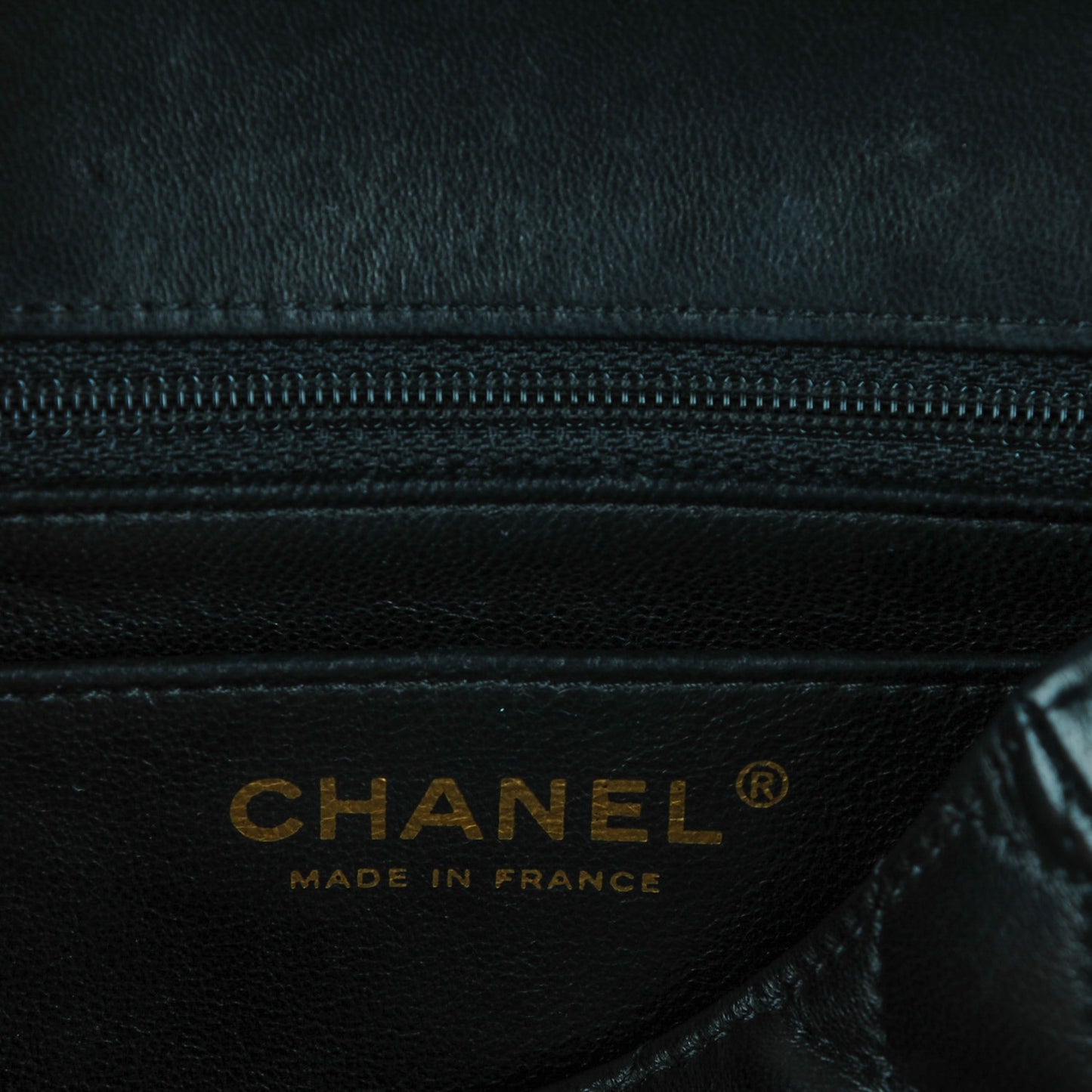 Lambskin Quilted Mini Square Flap Black