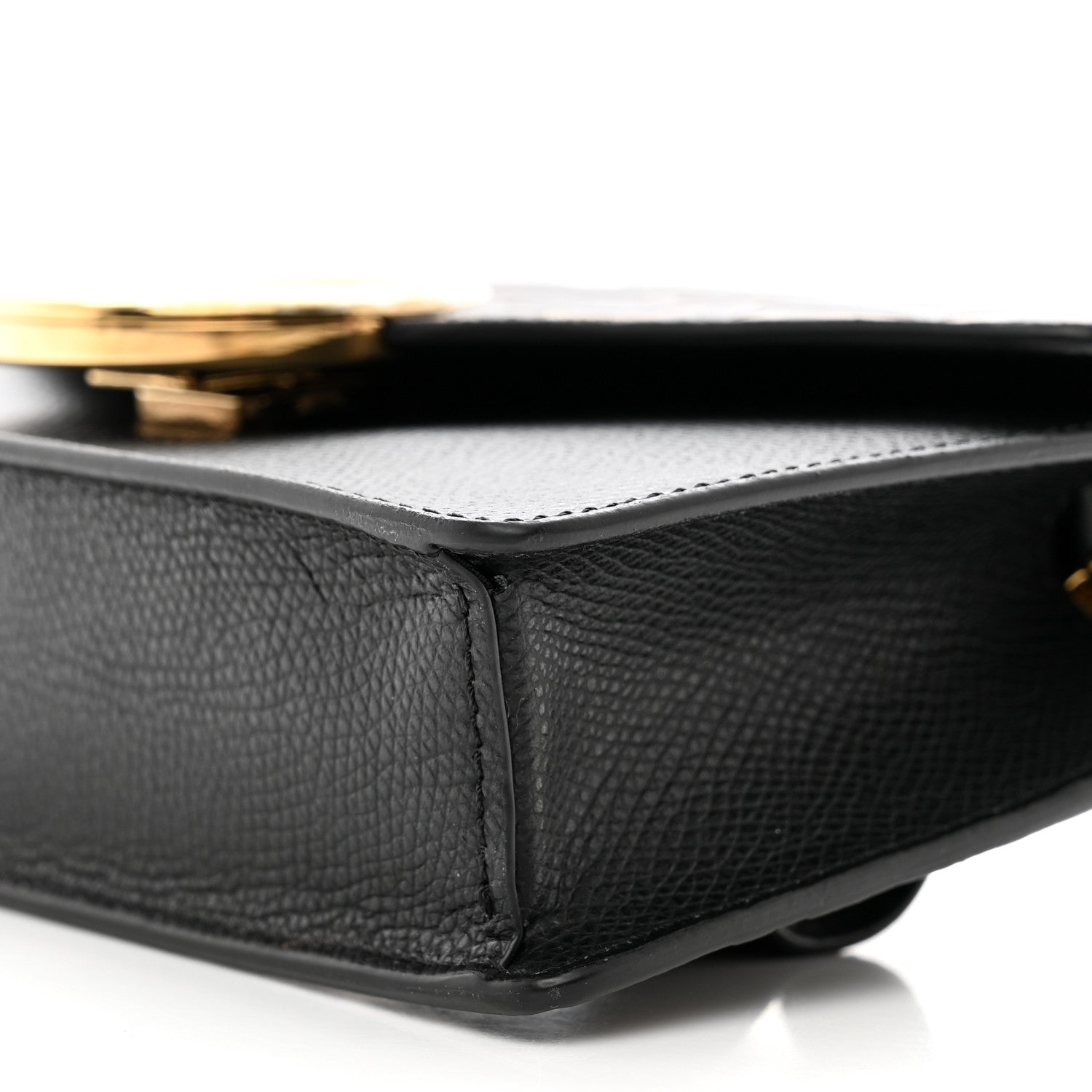 Fendi Vitello Liberty F is Fendi Bi-Color FF 1974 Embossed Envelope Belt Bag Maya Black 9 of 10