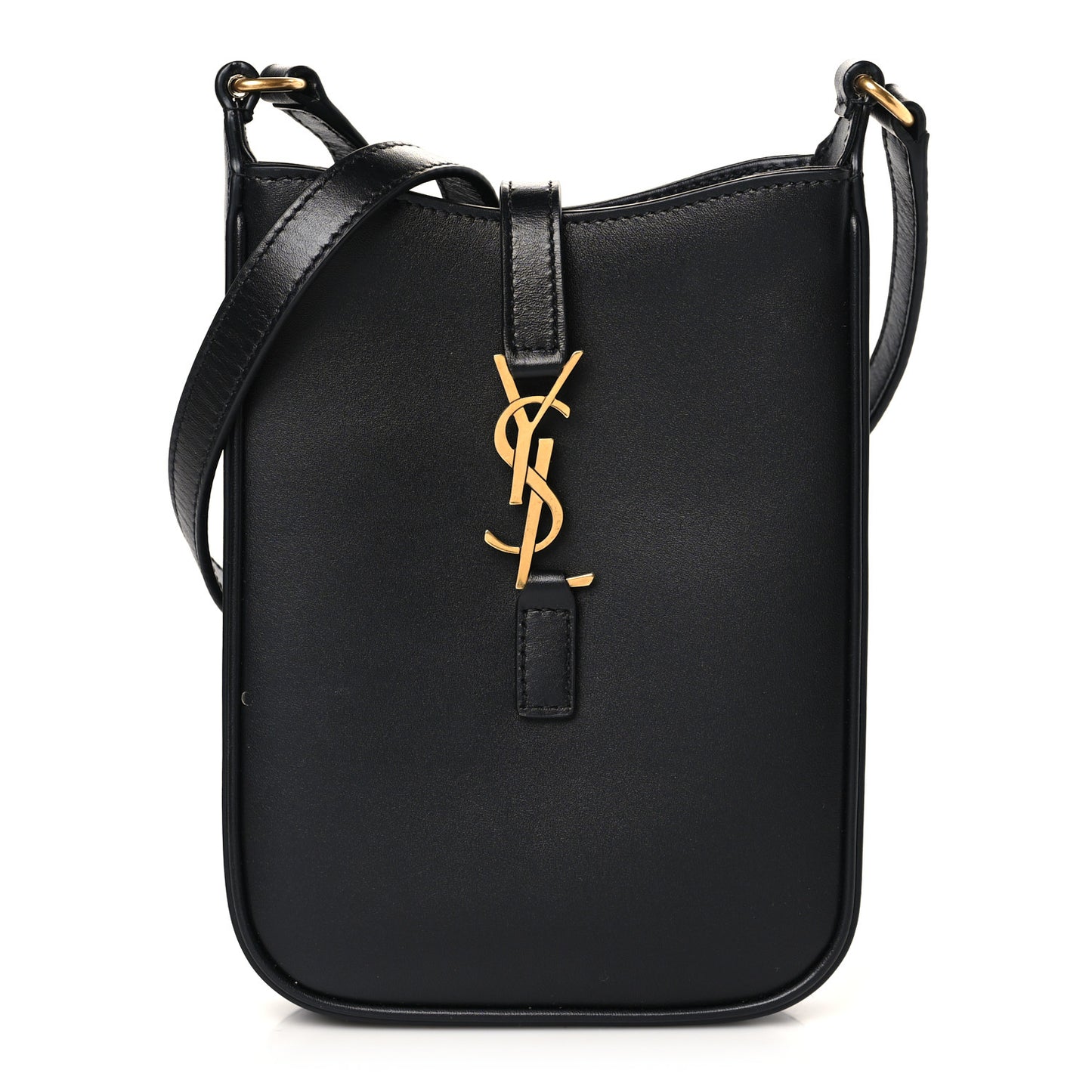 Smooth Calfskin Mini Le 5 A 7 Vertical Hobo Black