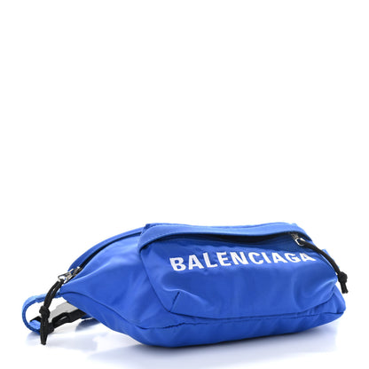 Balenciaga Sport Nylon Logo Embroidered Wheel Beltpack Bleu Roi 4 of 11