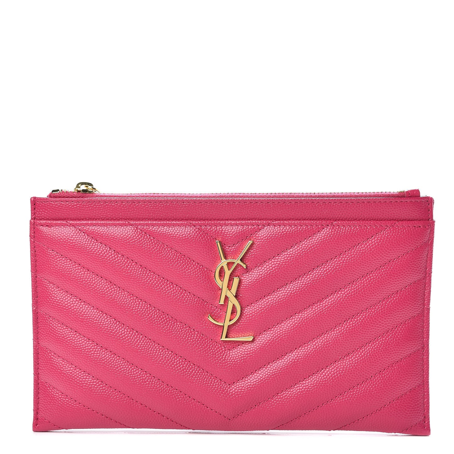 Grain De Poudre Chevron Monogram Bill Pouch Fresh Fuxia