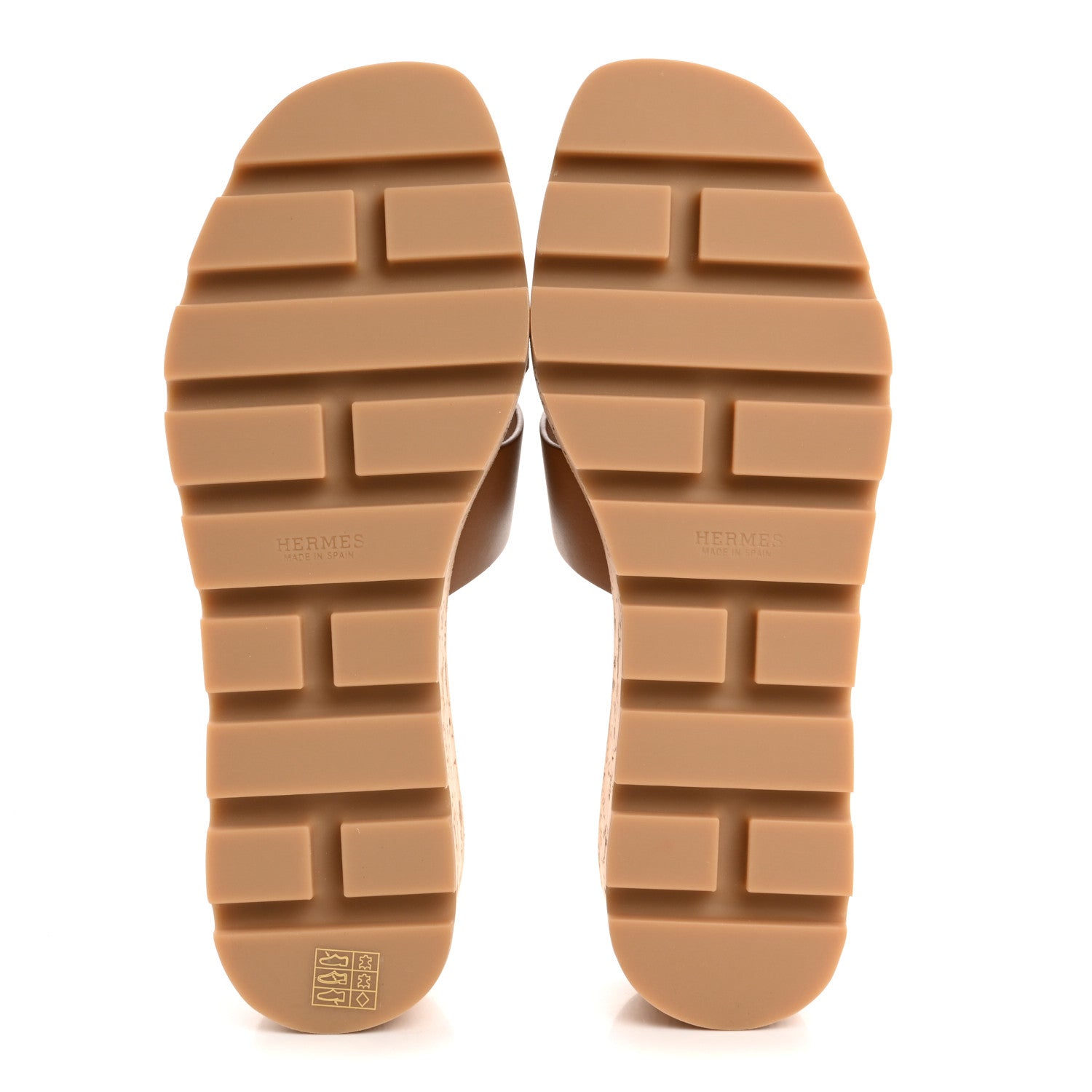 Hermes Calfskin Cork Eze 30 Sandals 37 Marron Glaise 6 of 10