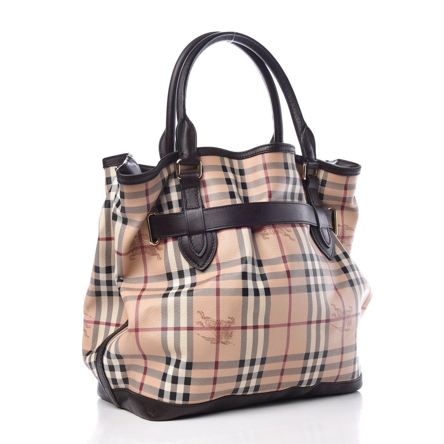 Haymarket Check Medium Golderton Tote Chocolate