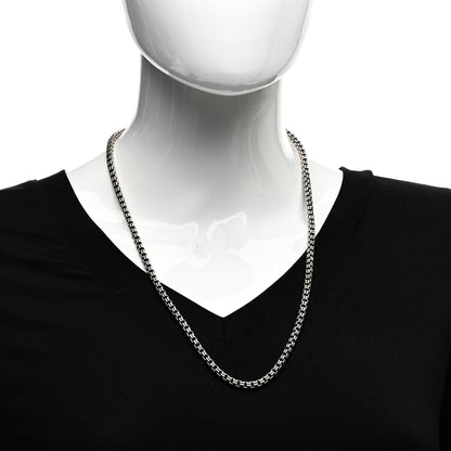David Yurman Sterling Silver 4.2mm Double Box Chain Necklace 24" 2 of 4
