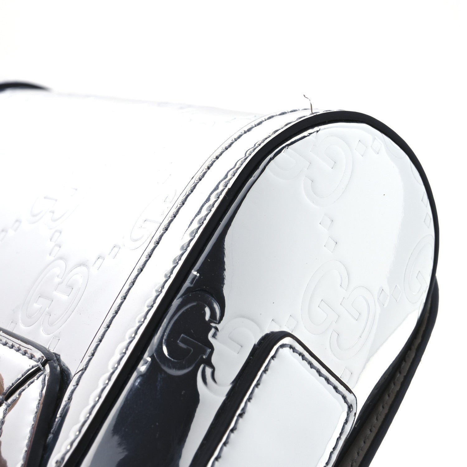 Gucci Guccissima Mirror Effect Mini Crossbody Silver Sphinx