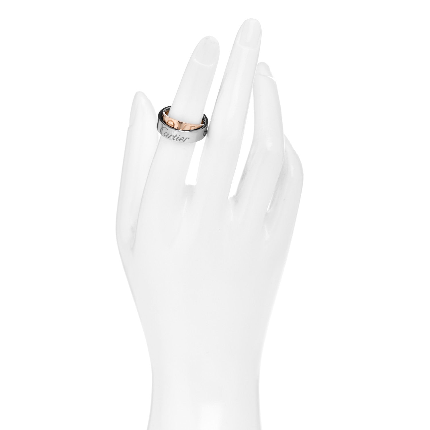 Cartier 18K White Pink Gold 5.5mm Astro LOVE Ring 50 5.25 2 of 4