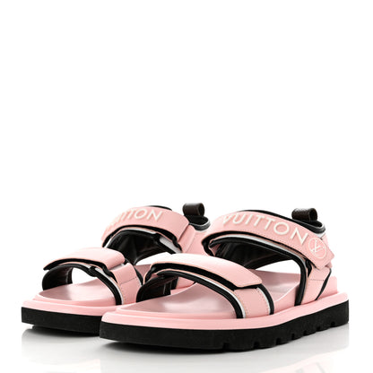 Louis Vuitton Calfskin Pool Pillow Flat Comfort Sandals 38 Rose Clair Pink 3 of 8