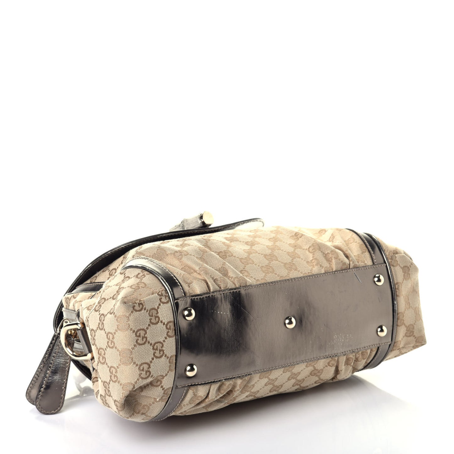 Monogram Large Pop Bamboo Top Handle Tote Pewter