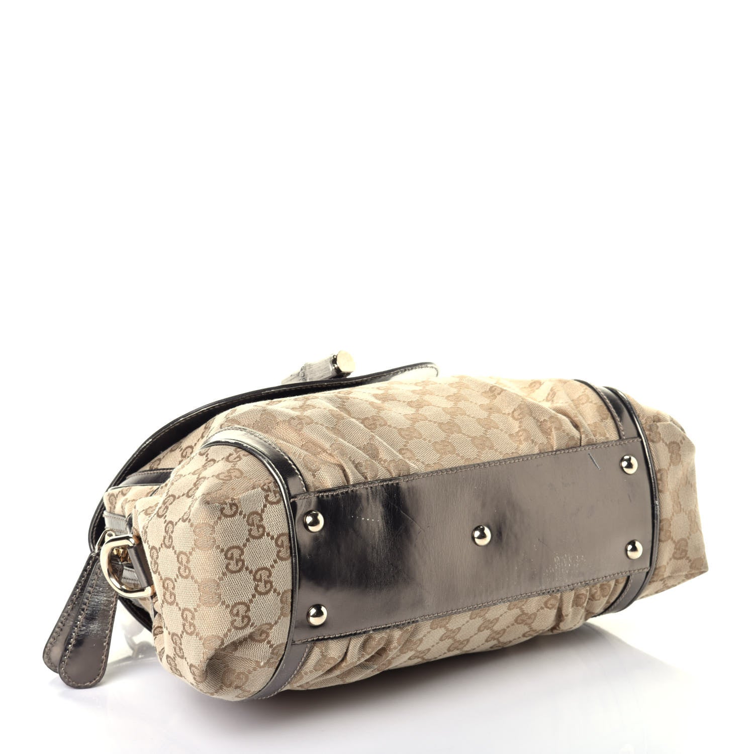 Gucci Monogram Large Pop Bamboo Top Handle Tote Pewter 4 of 11