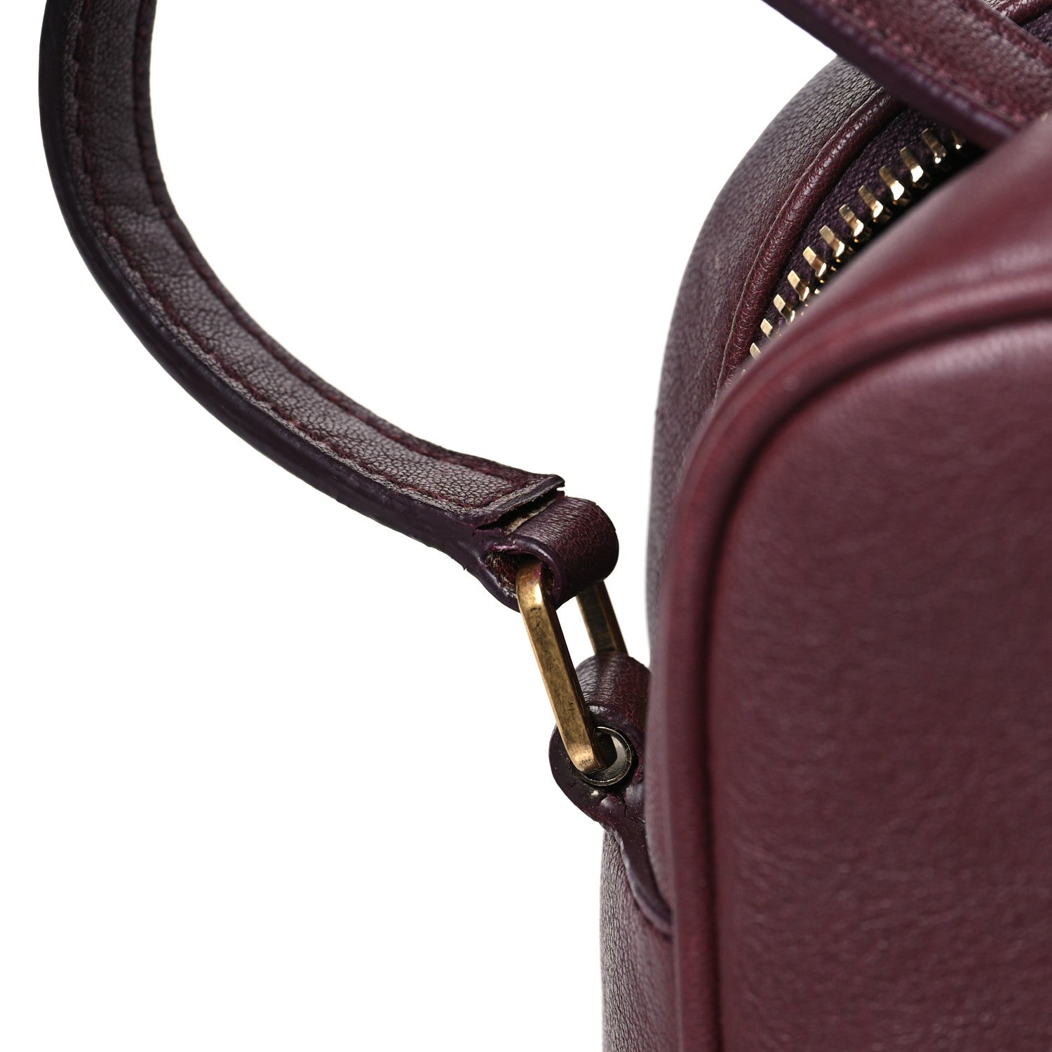 Saint Laurent Lambskin Monogram Lou Camera Bag Burgundy 11 of 11