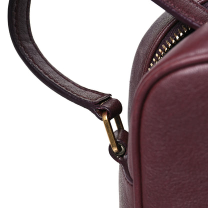 Saint Laurent Lambskin Monogram Lou Camera Bag Burgundy 11 of 11