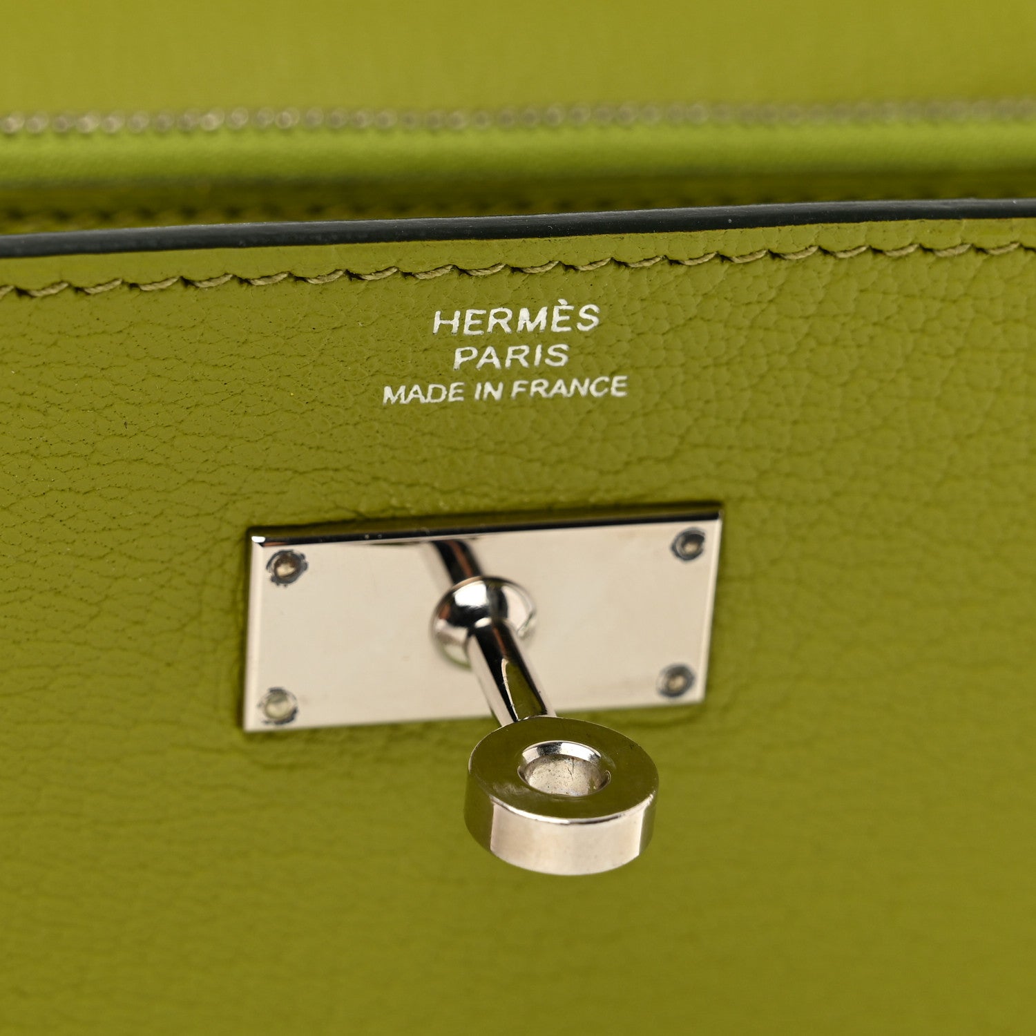 Hermes Chevre Mysore Kelly Longue Wallet Vert Anis 6 of 8