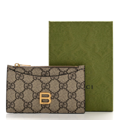 Gucci X BALENCIAGA GG Supreme Monogram Zip Card Case Beige Ebony 8 of 8
