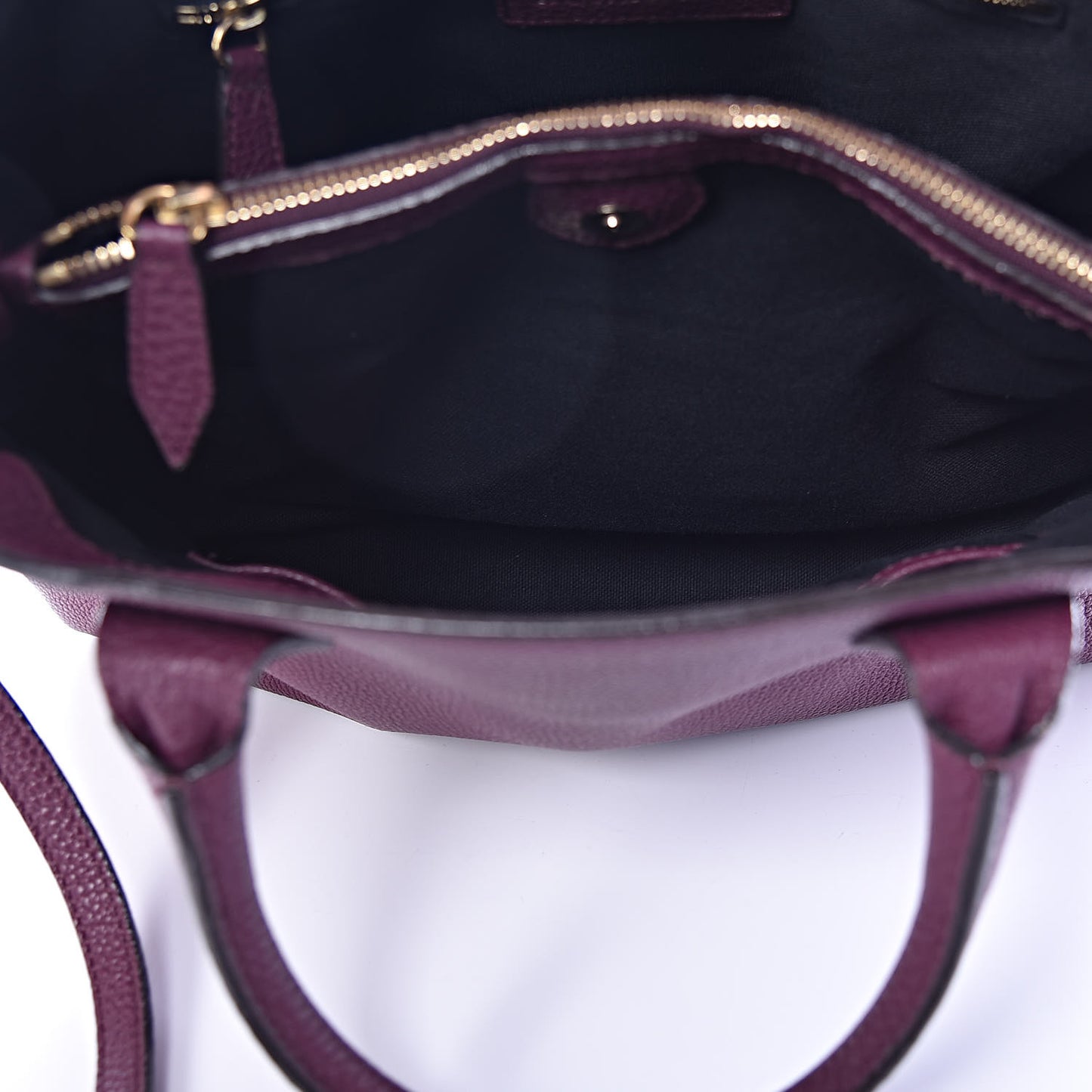 Grainy Calfskin House Check Medium Banner Tote Elderberry