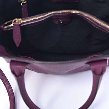 Burberry Grainy Calfskin House Check Medium Banner Tote Elderberry 7 of 16