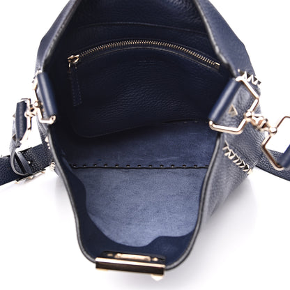 Valentino Garavani Pebbled Calfskin Small Rockstud Flip-Lock Messenger Bag Marine 4 of 8