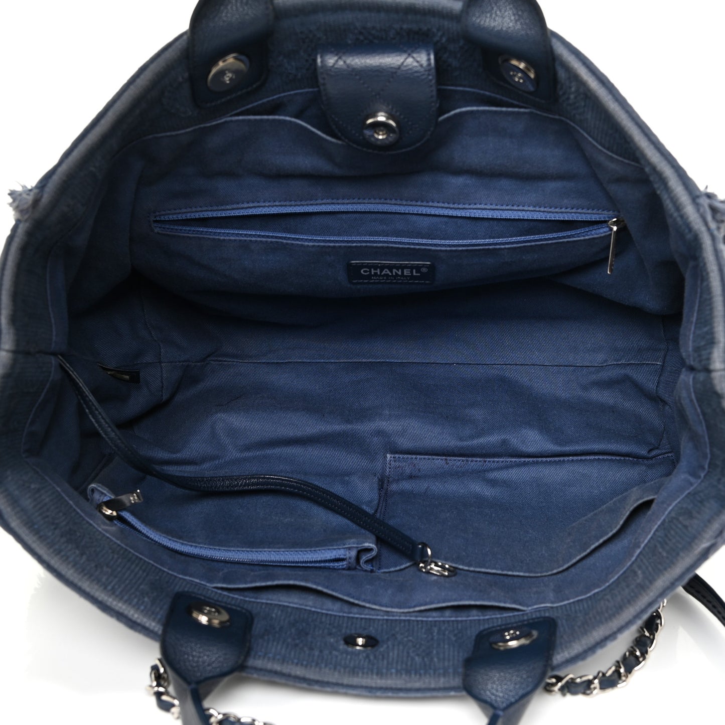 Canvas Large Double Face Shopping Tote Navy