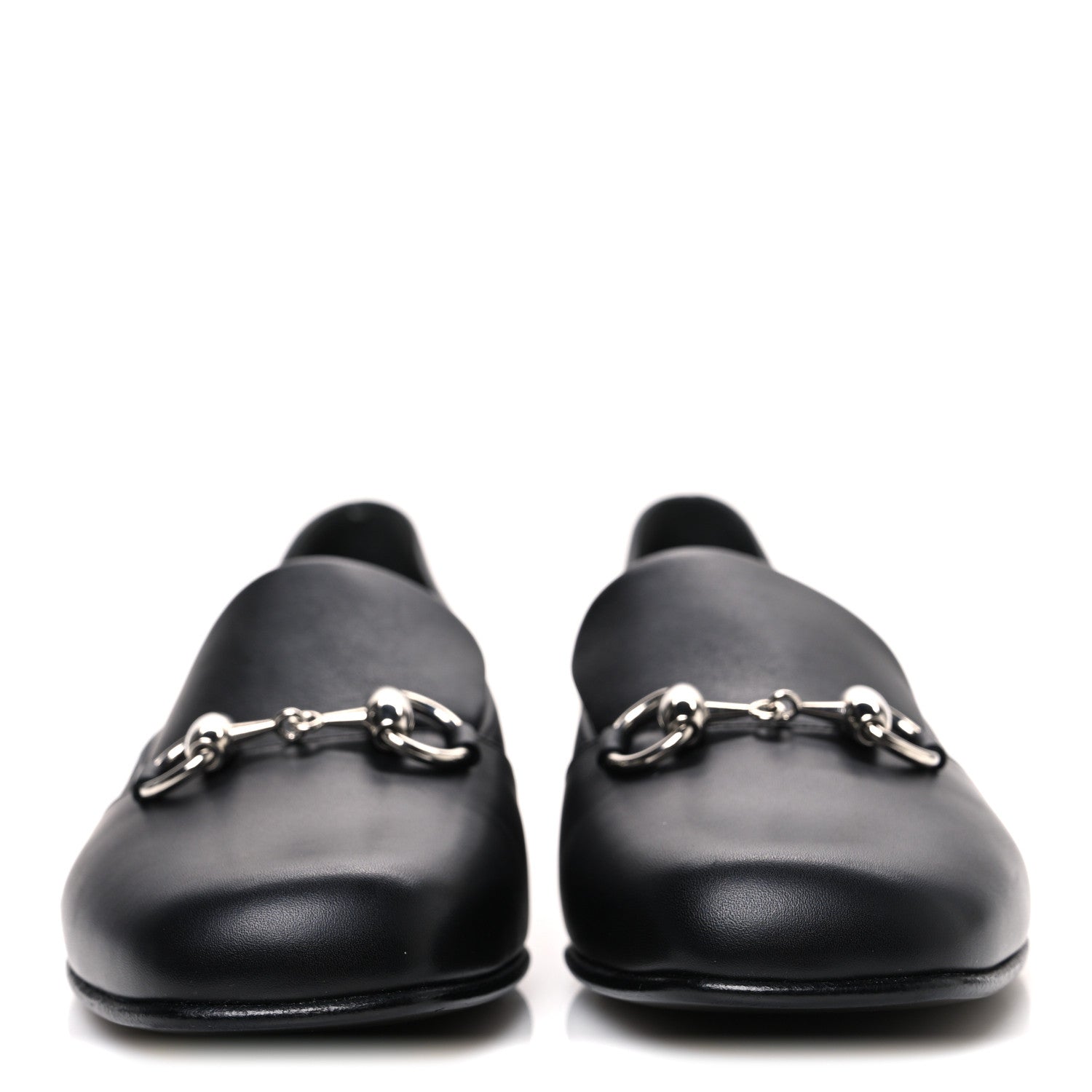 Gucci Calfskin Horsebit Loafers 36.5 Black 3 of 11
