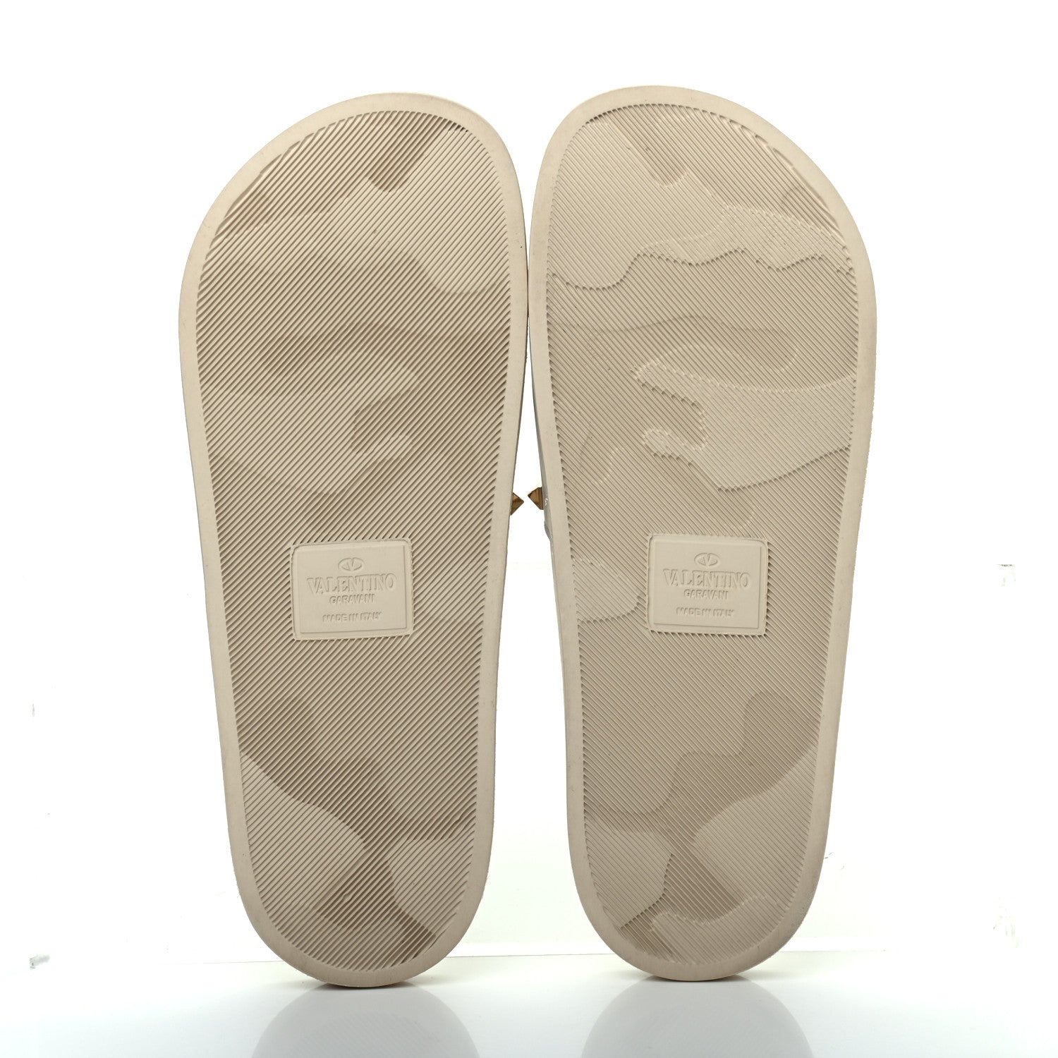 Valentino Garavani Rubber Rockstud Slide Sandals 41 Light Ivory 5 of 9