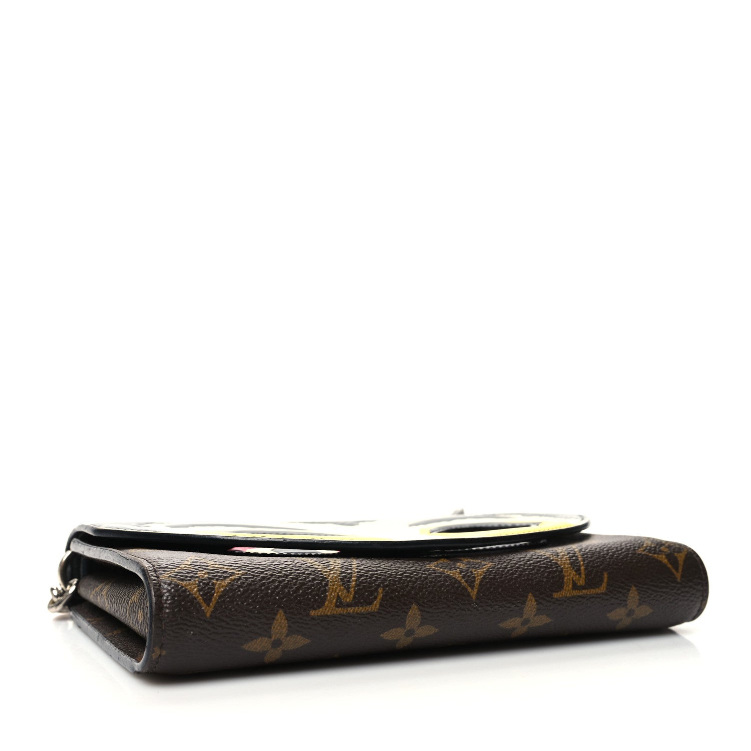Louis Vuitton Monogram Kabuki Chain Wallet Black 4 of 12