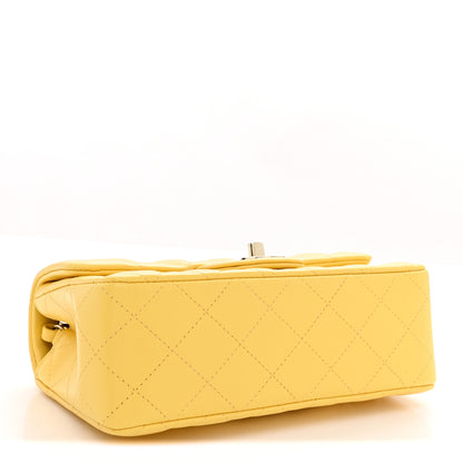Chanel Lambskin Quilted Mini Rectangular Flap Yellow 4 of 11