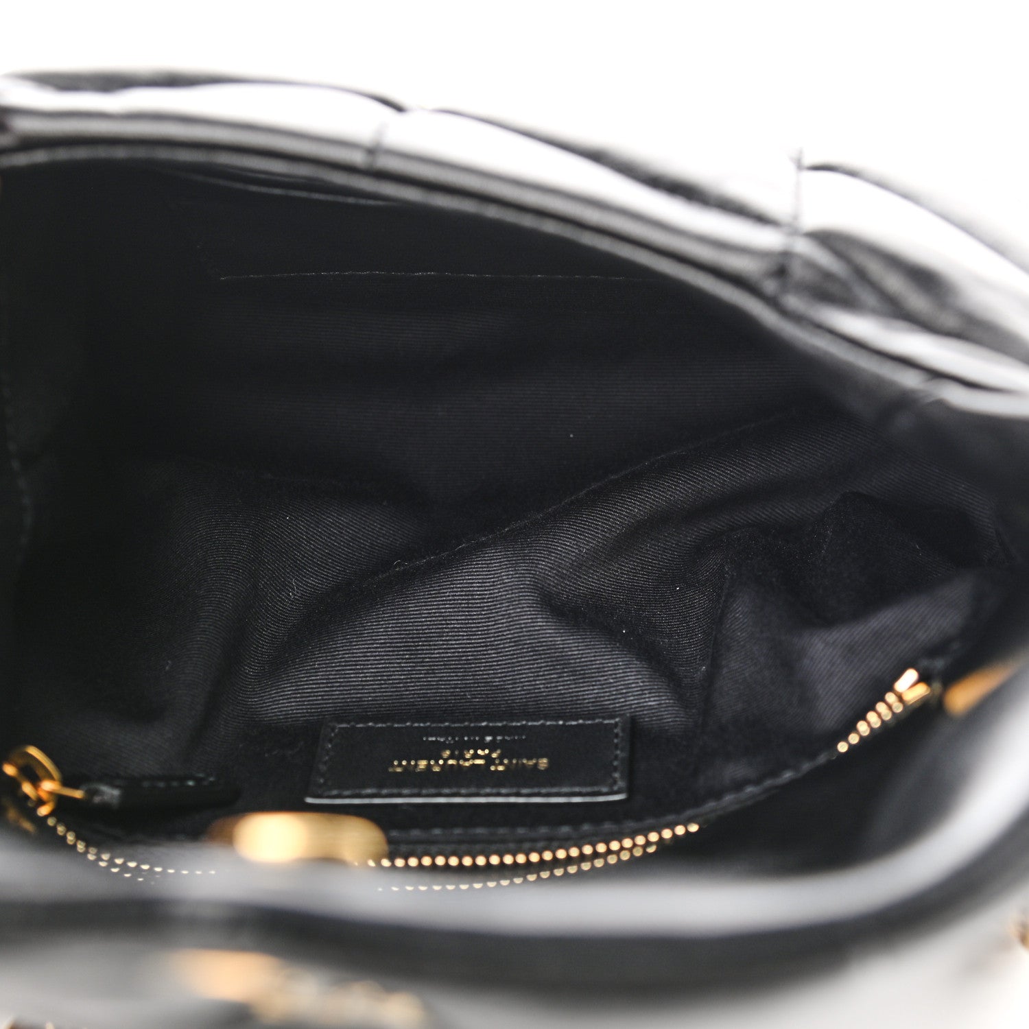 Saint Laurent Lambskin Quilted Toy Loulou Puffer Monogram Chain Satchel Black 8 of 11