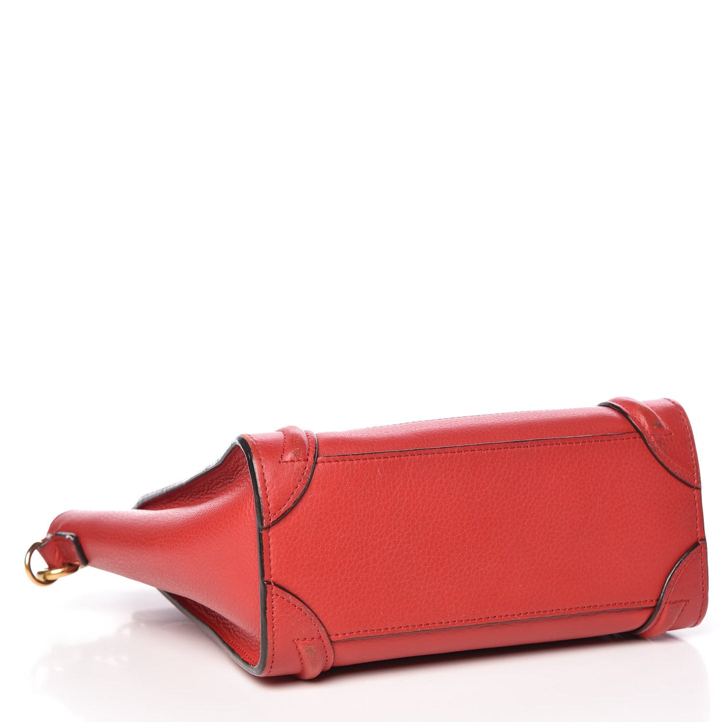 Drummed Calfskin Nano Luggage Coquelicot