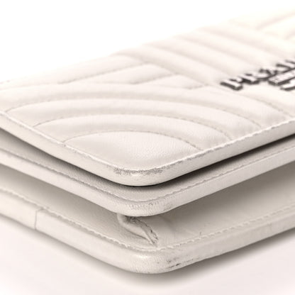 Prada Soft Calfskin Impunture Diagramme Chain Wallet 8 of 11