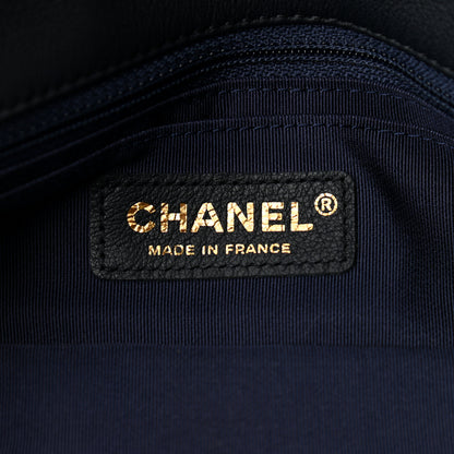 Chanel Cable Knit Mini Paris-Hamburg Flap Navy Blue 6 of 10