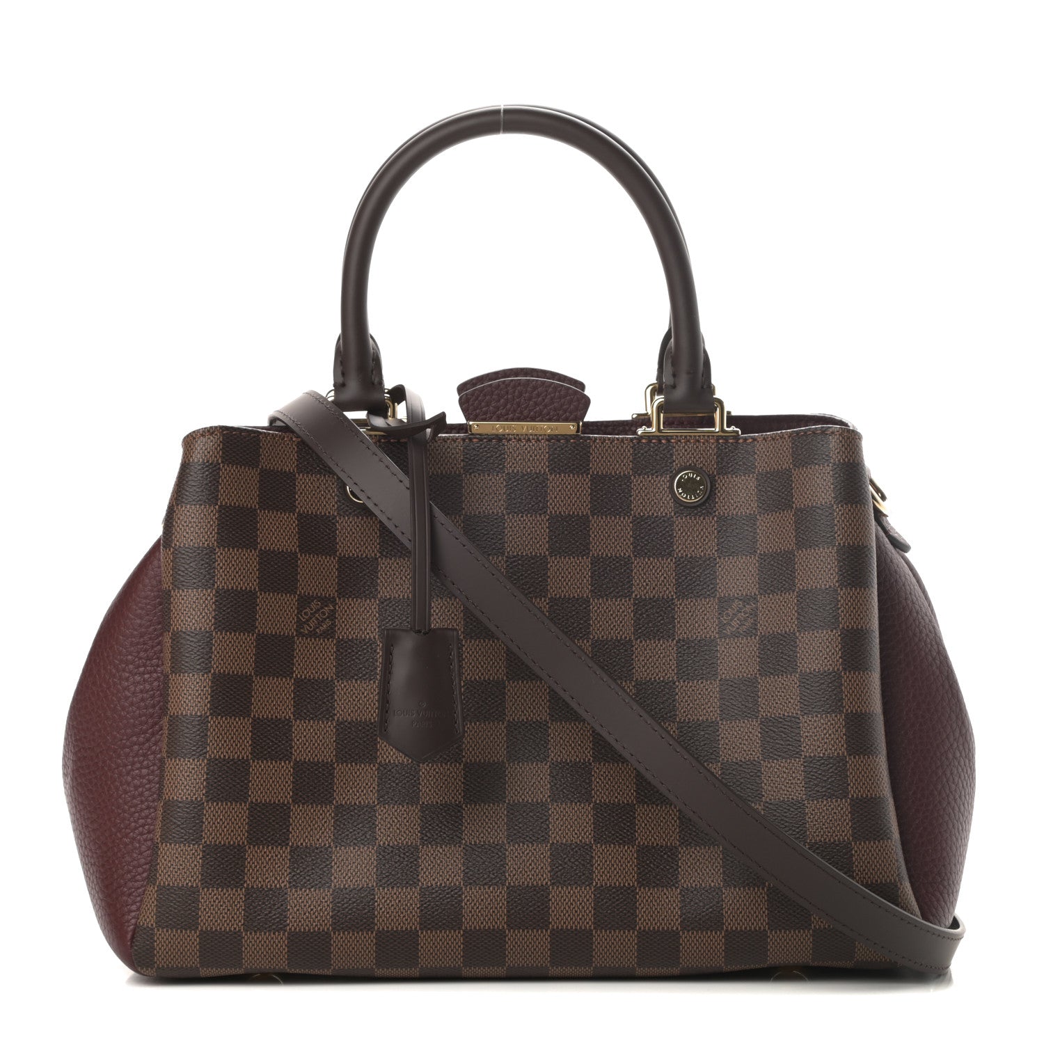 Louis Vuitton Damier Ebene Cuir Taurillon Brittany Bordeaux 1 of 11