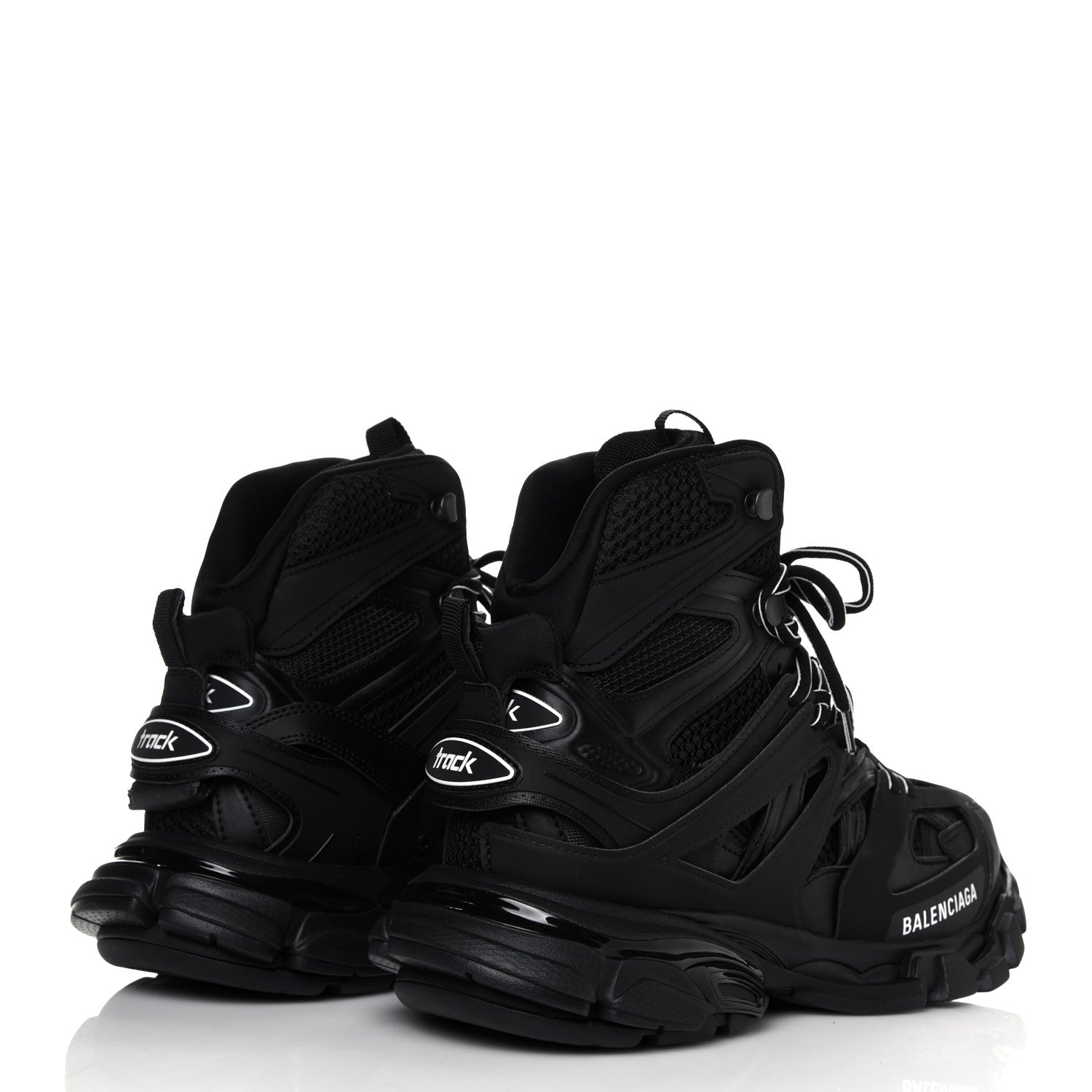 Balenciaga Mesh Nylon Womens Track Hike Sneakers 39 Black 4 of 8
