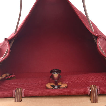 Hermes Vache Hunter Toile Herbag Zip 31 PM Rubis 6 of 11