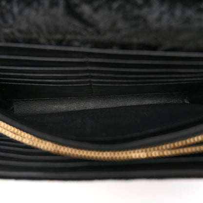 Saint Laurent Velvet Monogram Chain Wallet Black 5 of 11