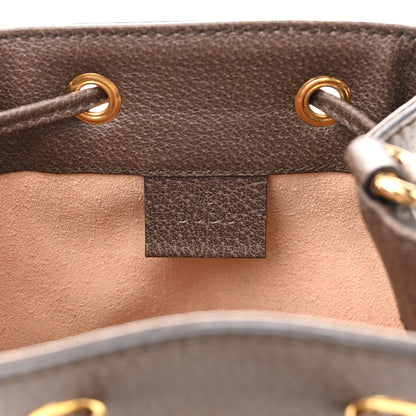 Gucci GG Supreme Monogram Web Mini Ophidia Bucket Bag Brown 6 of 10