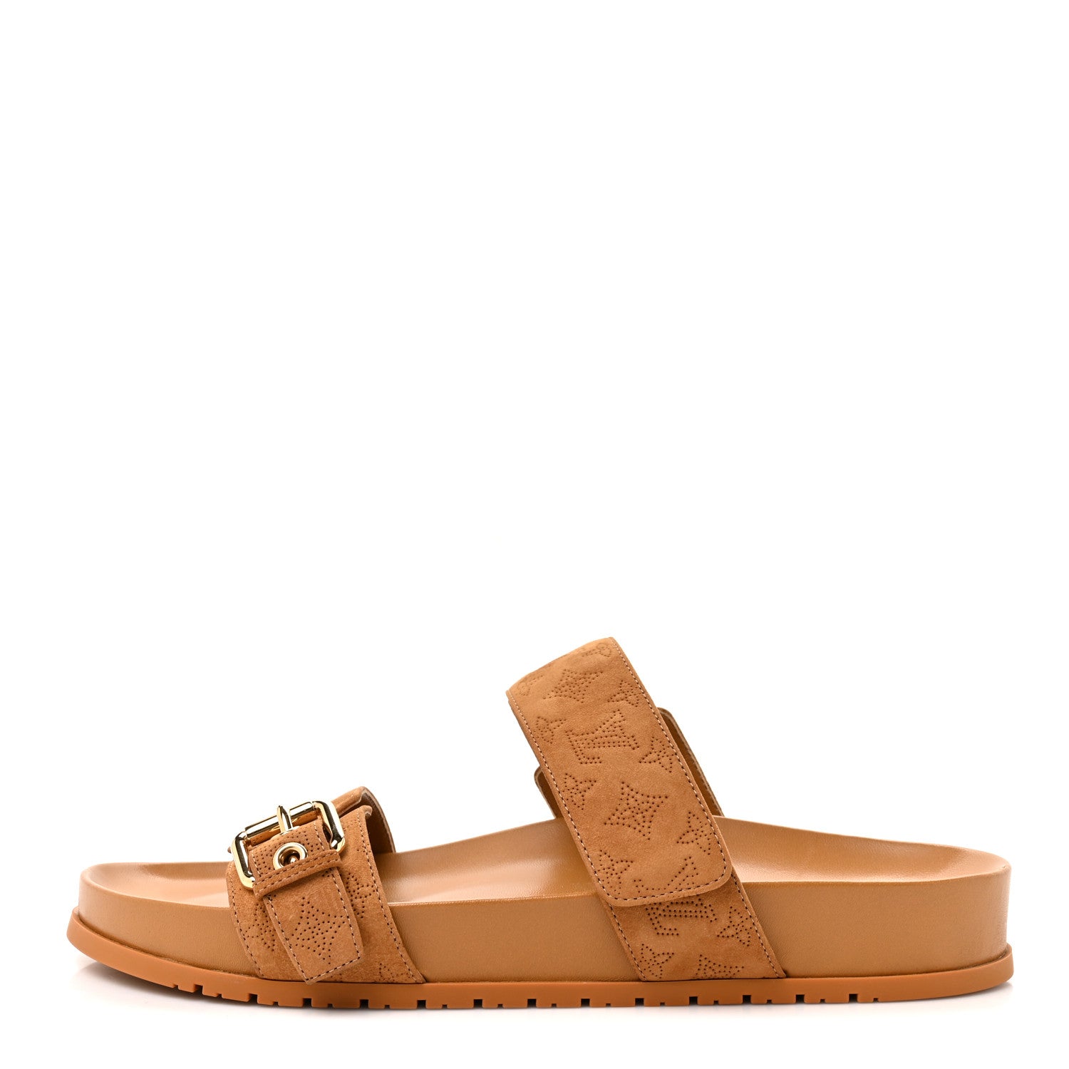 Louis Vuitton Suede Bom Dia Comfort Mule Sandals 40 Camel 1 of 9