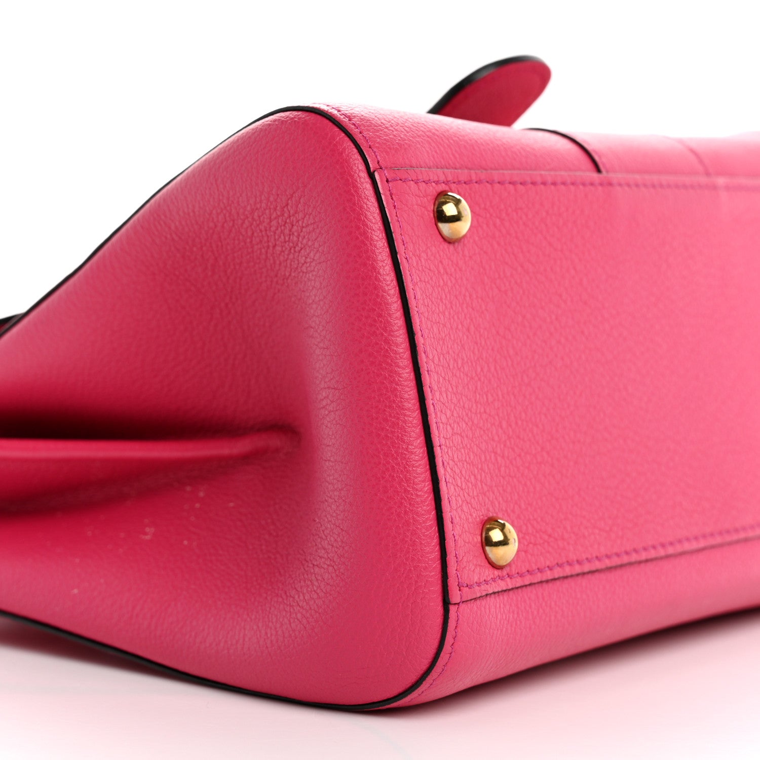Delvaux Grained Calfskin Mini Brillant Satchel Rose Indien 9 of 14