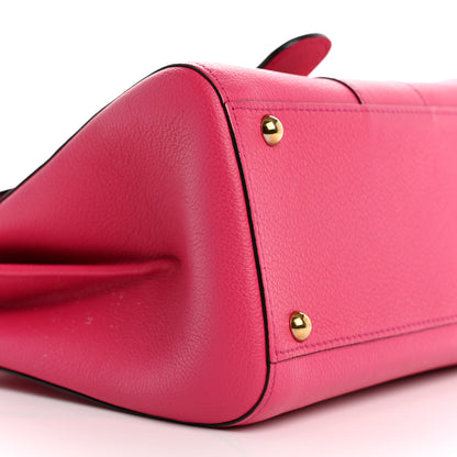 Delvaux Grained Calfskin Mini Brillant Satchel Rose Indien 9 of 14