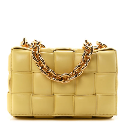 Bottega Veneta Lambskin Maxi Intreccio Padded Chain Cassette Crossbody Bag Corn 1 of 11