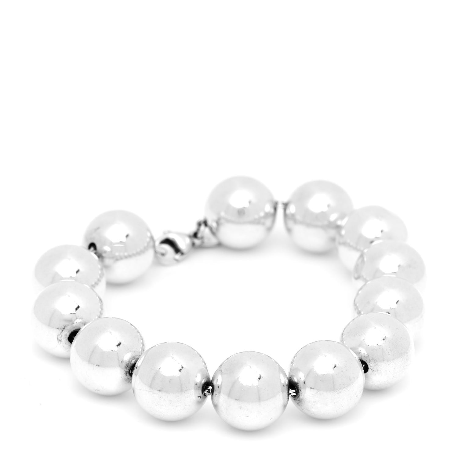 Tiffany Sterling Silver 14mm HardWear Ball Bracelet 1 of 5
