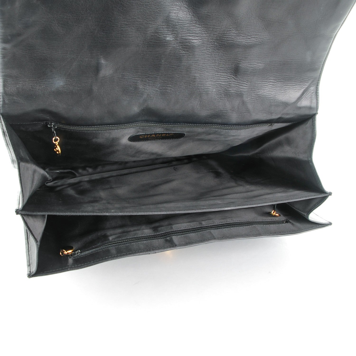 Chanel Lambskin Quilted Briefcase Laptop Bag Black 5 of 12