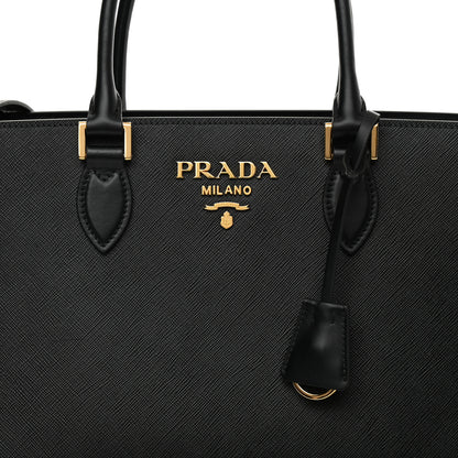 Prada Saffiano Soft Calfskin Tote Black 7 of 8