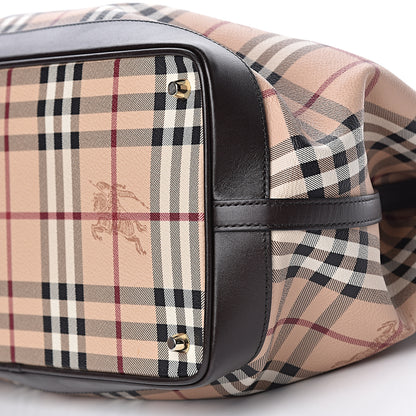 Burberry Haymarket Check Medium Golderton Tote Chocolate 10 of 11