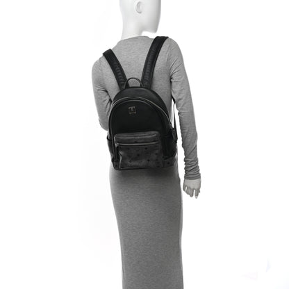 MCM Visetos Calfskin Medium Geonautic Backpack Black Phantom Grey 2 of 10